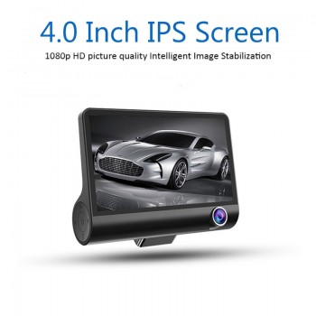 2 in 1 Car DVR Radar detector 4.0 inch 3 lens Dashbord Camera registrar Video Recorder with Rearview Camera Dash Cam