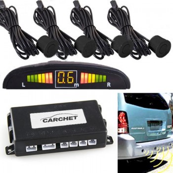 Car LED 4 Sensor Parking Reverse Backup Reversing Radar Radar Detectors Car Electronic