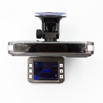 QUIDUX 2 in 1 Car DVR Radar Detector Dash Cam Anti Radar Night Vision 2.0 Inch HD LCD Display 720P Russian English Voice Dashcam