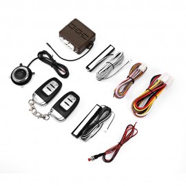 12V One Way Signalization System Auto No Key Entry Remote Control Push Button Start-Up Anti-Theft System Car Alarm System
