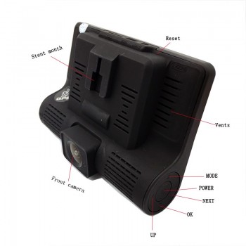 3 in 1 Car DVR Radar Detector 4.0 inch Dash camera GPS logger car radar tachograph Traffic warning Full HD 1080P3 lens