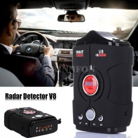 DHL 100PCS Professional LED Display V8 Car Radar Detector 360 Degrees Russia / English Voice Alert Warning Radar Detectors