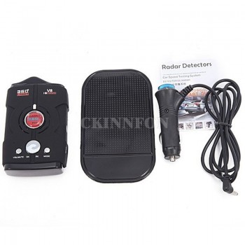 DHL 100PCS Professional LED Display V8 Car Radar Detector 360 Degrees Russia / English Voice Alert Warning Radar Detectors