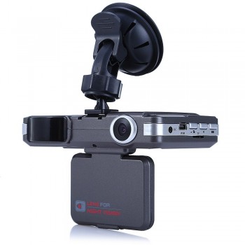 QUIDUX Car DVR Camera Radar Detector 2 in 1 HD 2.0  LCD Russian English Voice with Laser Logger Support Radar Devices
