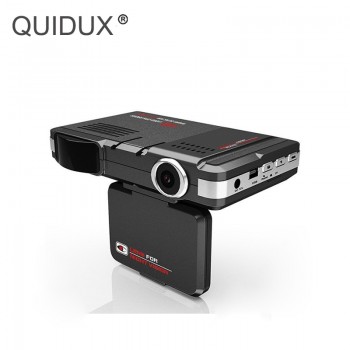 QUIDUX 3 in 1 Radar Detector  Alarm System Warning GPS Logger Tracker Car DVR Camera HD 720P Video Recorder Rusian Voice