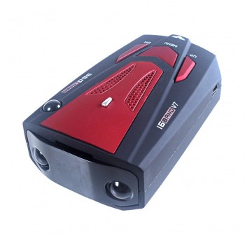 Car Anti speed Radar Detector Englishamp; Russia Option V7  Blue and Red color Free Shipping radar detector