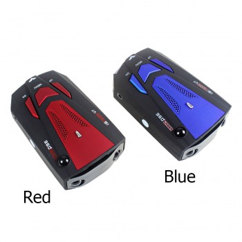 Car Anti speed Radar Detector Englishamp; Russia Option V7  Blue and Red color Free Shipping radar detector
