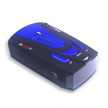 Car Anti speed Radar Detector Englishamp; Russia Option V7  Blue and Red color Free Shipping radar detector