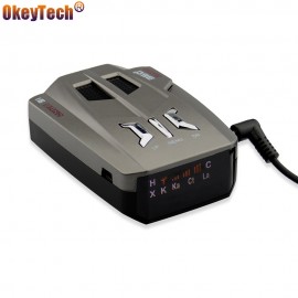 OkeyTech V9 Best Car Radar Detector 360 Degrees LED Display Alert Warning Anti Radar Detectors Russia / English Voice