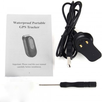 Waterproof Mini Person GPS Tracker with Google Map Tracking Pet Dog System LK106 Black