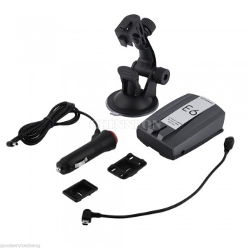 DHL 20PCS E6 360 Degree Car Cobra Speed Laser Dog Radar Detector GPS Voice Alert Safety (Color: Black)