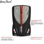 OkeyTech Best Radar Detector 16 Band Car Speed Laser Voice Alert Russian English Car Speed Radar Testing System for Car Trucker