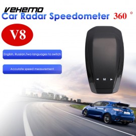 Vehemo 360 Degrees VB Car Radar Full Band Scanning Tracker Detector Universal Speed Control Detector Voice Alert Warning