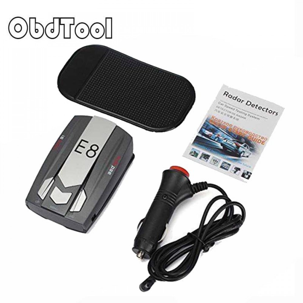 New E8 Car Radar Detector Voice Alert Anti Radar Detector LED Display Mobile Electronic Dog Speed Radar Detector LR10