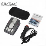 New E8 Car Radar Detector Voice Alert Anti Radar Detector LED Display Mobile Electronic Dog Speed Radar Detector LR10