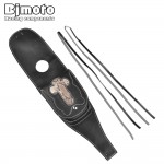 BJMOTO NEW Black Leather 4.5 Gallons Tank Chap Cover Panel Bag For Harley Sportster XL883 XL1200