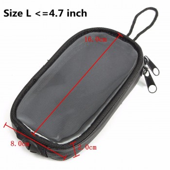 Black Motorcycle Bags Magnetic Gas Tank Clear For Cell Phone Case Holder Mount