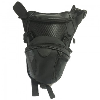 Cool Unisex Motorcycle Waterproof Nylon Drop Leg bag Pack Storage Waist Belt Bag waist Bag Travel Men Black