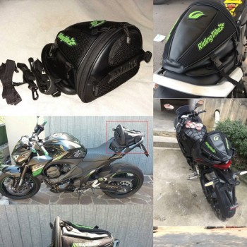 Motorcycle Leather Oil Tank Bag Motorbike Travel Tool Tail Bags Luggage Handbag Moto Removable Rear Baggage Waterproof Backpack