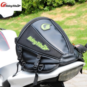 Motorcycle Leather Oil Tank Bag Motorbike Travel Tool Tail Bags Luggage Handbag Moto Removable Rear Baggage Waterproof Backpack