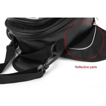 New Waterproof Motor Tank Bag Black Oil Fuel Tank Bag Magnetic Motorbike Saddle Bag Single Shoulder Bag Motorcycle Backpack