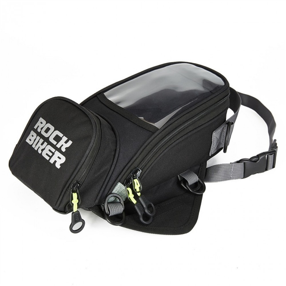 Rock Biker Motorcycle Trunk Moto Bag Tank Luggage Magnetic Fixed Straps Riding Top Case Motocicleta High Quality With Rain Cover