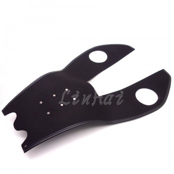New Motorcycle Black PU Leather Dual Gas Tank Cap Bag Cover Panel Bag For Harley Touring