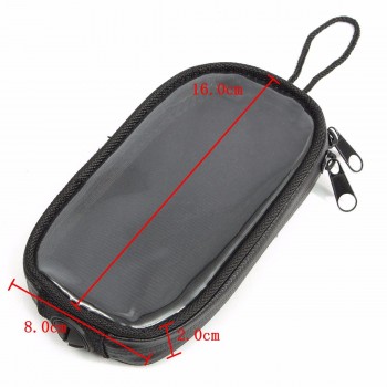 Universal Black Motorcycle Bags Magnetic Gas Tank Clear For Cell Phone Case Holder Mount