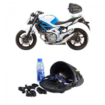 Universal PU leather Motorcycle Tank Bag Motorbike Tail bag Waterproof Riding Tribe Travel Backpack Functional Scooter Tail Bags