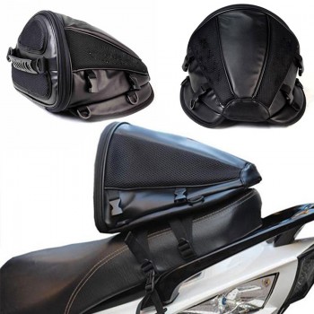 Universal PU leather Motorcycle Tank Bag Motorbike Tail bag Waterproof Riding Tribe Travel Backpack Functional Scooter Tail Bags