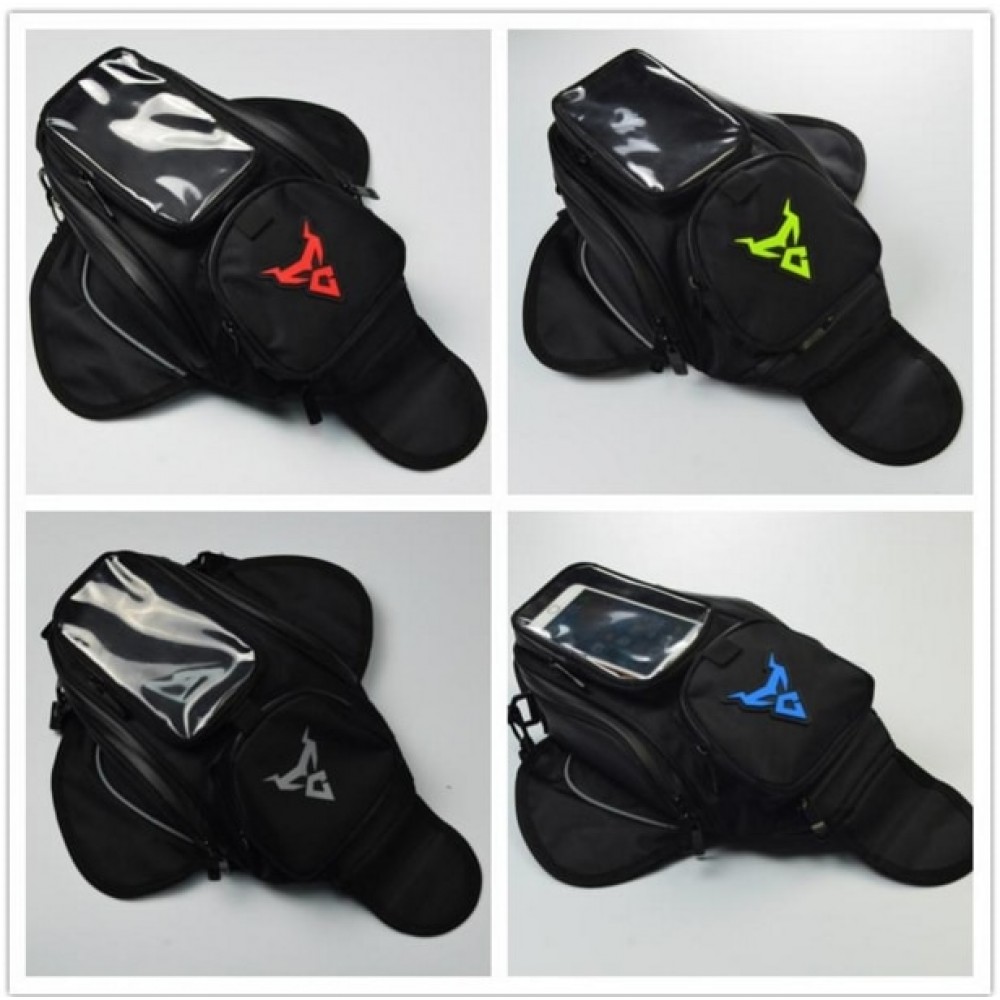 New Waterproof Motor Tank Bag Black Oil Fuel Tank Bag Magnetic Motorbike Saddle Bag Single Shoulder Bag Motorcycle Backpack