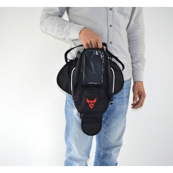 New Waterproof Motor Tank Bag Black Oil Fuel Tank Bag Magnetic Motorbike Saddle Bag Single Shoulder Bag Motorcycle Backpack