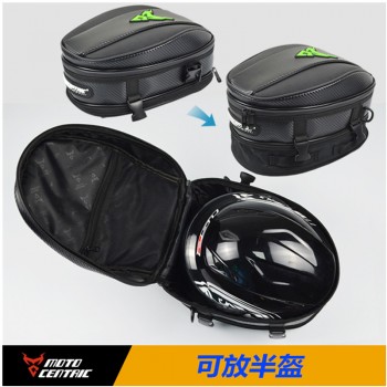 2018 motorcycle fuel tank bag tail bag waterproof locomotive multi-function rear seat helmet bag (package + rain cover)