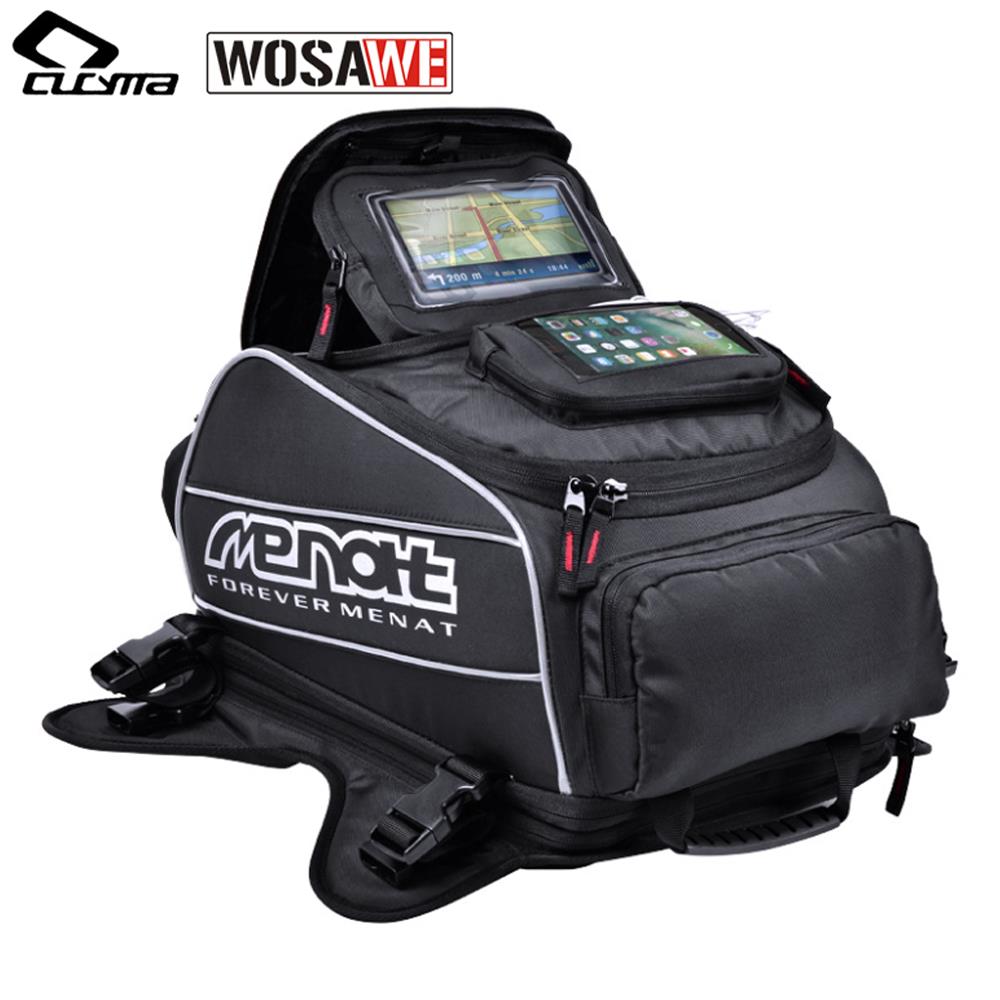 Menat Magnet Motorcycles Fuel Tank Bags Waterproof Motorcycle Helmet Bag Moto Motocross Travel Luggage Phone GPS Bags