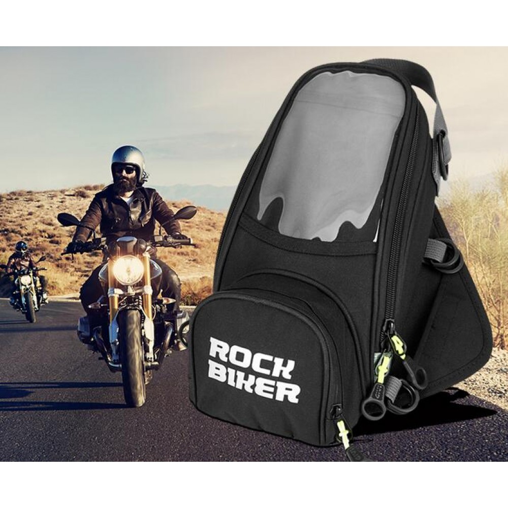 ROCK BIKER Motorcycle fuel bag touch screen mobile phone navigation bag multi functional oil tank magnetic fixed straps fixed