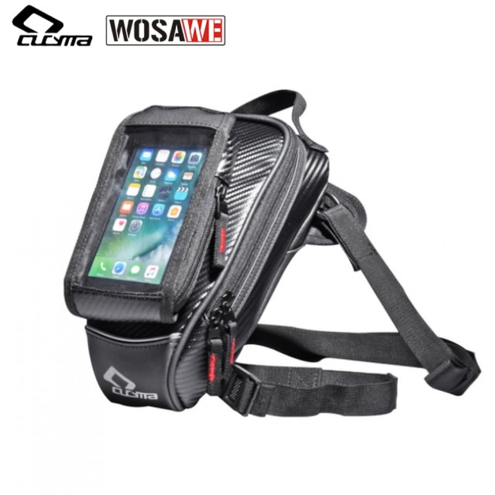 CUCYMA Motorcycle Tank Bag Multifunction Motorbike Drop Leg Bags Touch Screen Mobile Phone Bag for GPS navigation Travel Pack