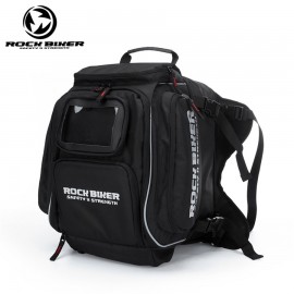 ROCK BIKER Waterproof Black Helmet Bag Motorcycle Touring Luggage Bags For Bmw Honda Yamaha Motocross Fuel Tank Bag
