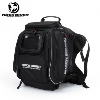 ROCK BIKER Waterproof Black Helmet Bag Motorcycle Touring Luggage Bags For Bmw Honda Yamaha Motocross Fuel Tank Bag