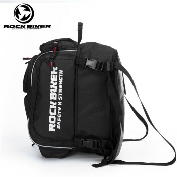 ROCK BIKER Waterproof Black Helmet Bag Motorcycle Touring Luggage Bags For Bmw Honda Yamaha Motocross Fuel Tank Bag