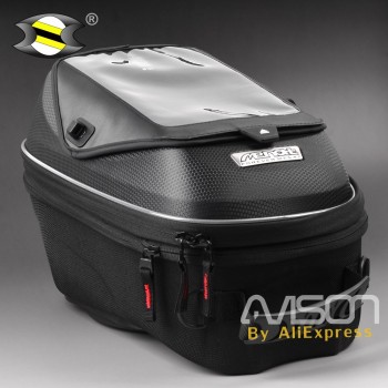 Motorcycle Black Tank Bags Fit for Suzuki DL 650 V-Strom 04- 11 Oil Fuel Tank Bags Seat Tail Pack Genuine MEMAT