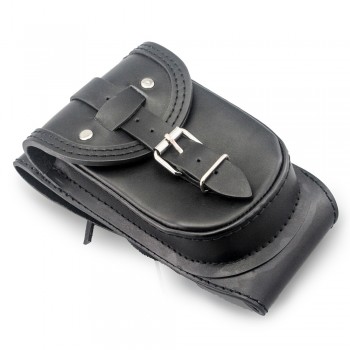 Motorcycle Black Leather 4.5 Gallons Tank Chap Cover Panel Bag For Harley Sportster XL1200 XL883 48 72