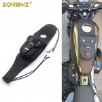 ZORBYZ Motorcycle Black Faux Leather 4.5 Gallons Tank Cap Cover Panel Bag For Harley Sportster XL883 1200
