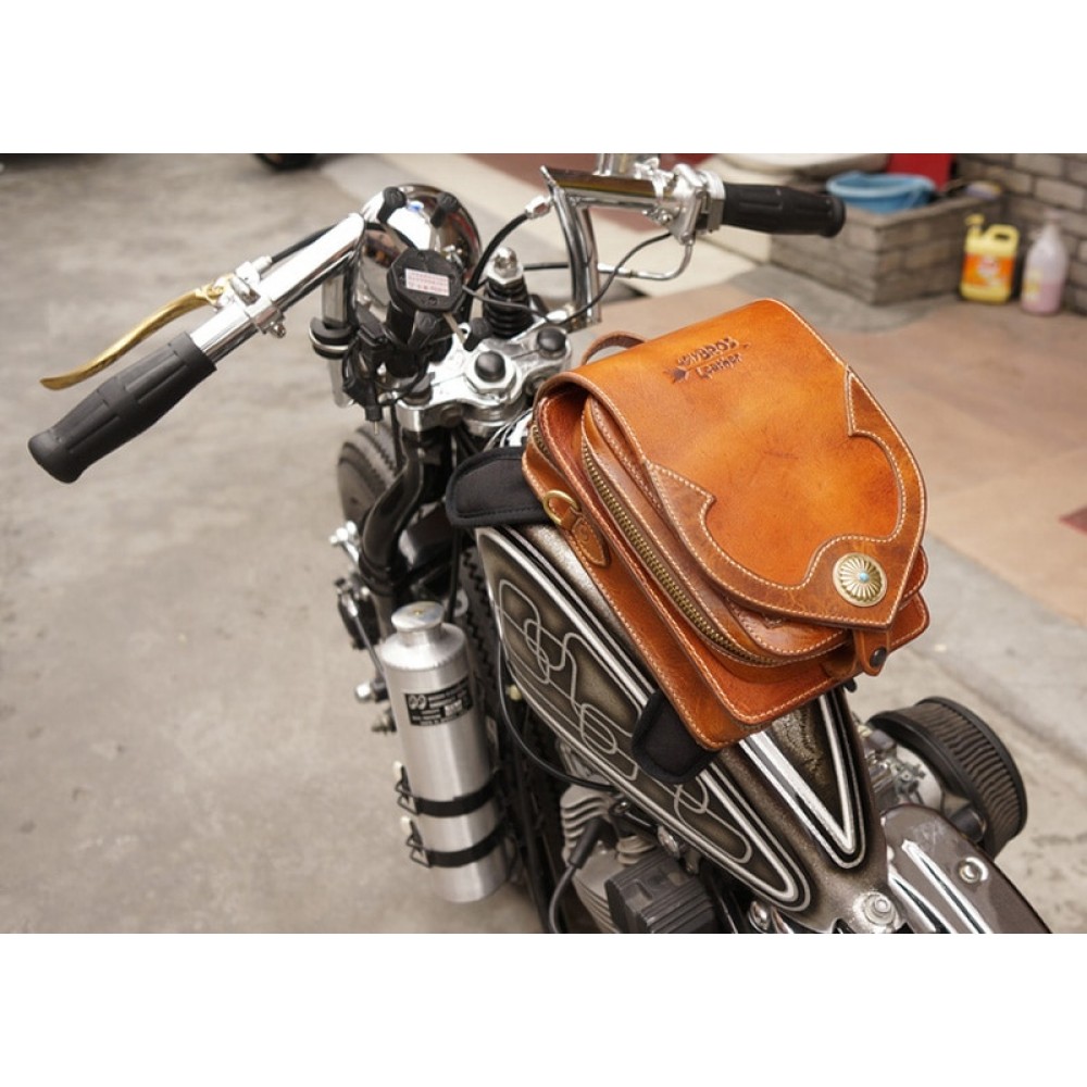 Uglybros bag Harley Indian motorcycle motorcycle retro handmade cowhide magnet vintage leather tank bag motorcycle backpack