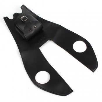 Neverland Black Faux Leather Motorcycle Gas Tank Bag Cover Pad With Pouch Motor Bag For Harley Electra Street Glide D35
