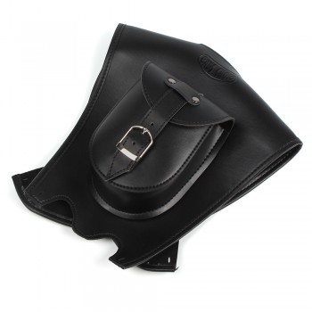 Neverland Black Faux Leather Motorcycle Gas Tank Bag Cover Pad With Pouch Motor Bag For Harley Electra Street Glide D35