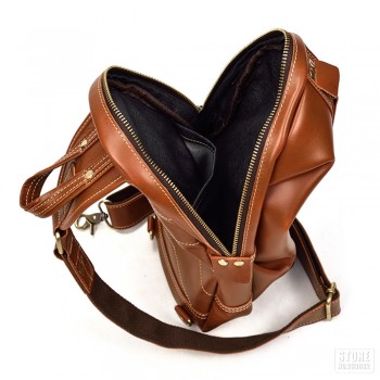 Motorcycle Bags Full Grain Cow Leather Men Chest Bag Vintage Crossbody Bags Retro Vintage Shoulder Messenger Luggage Bag