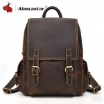 Motorcycle Bag Motorcycle Saddle Bag Full Grain Cow Leather Large Capacity Retro Vintage Men Travel Bag School Luggage Bag