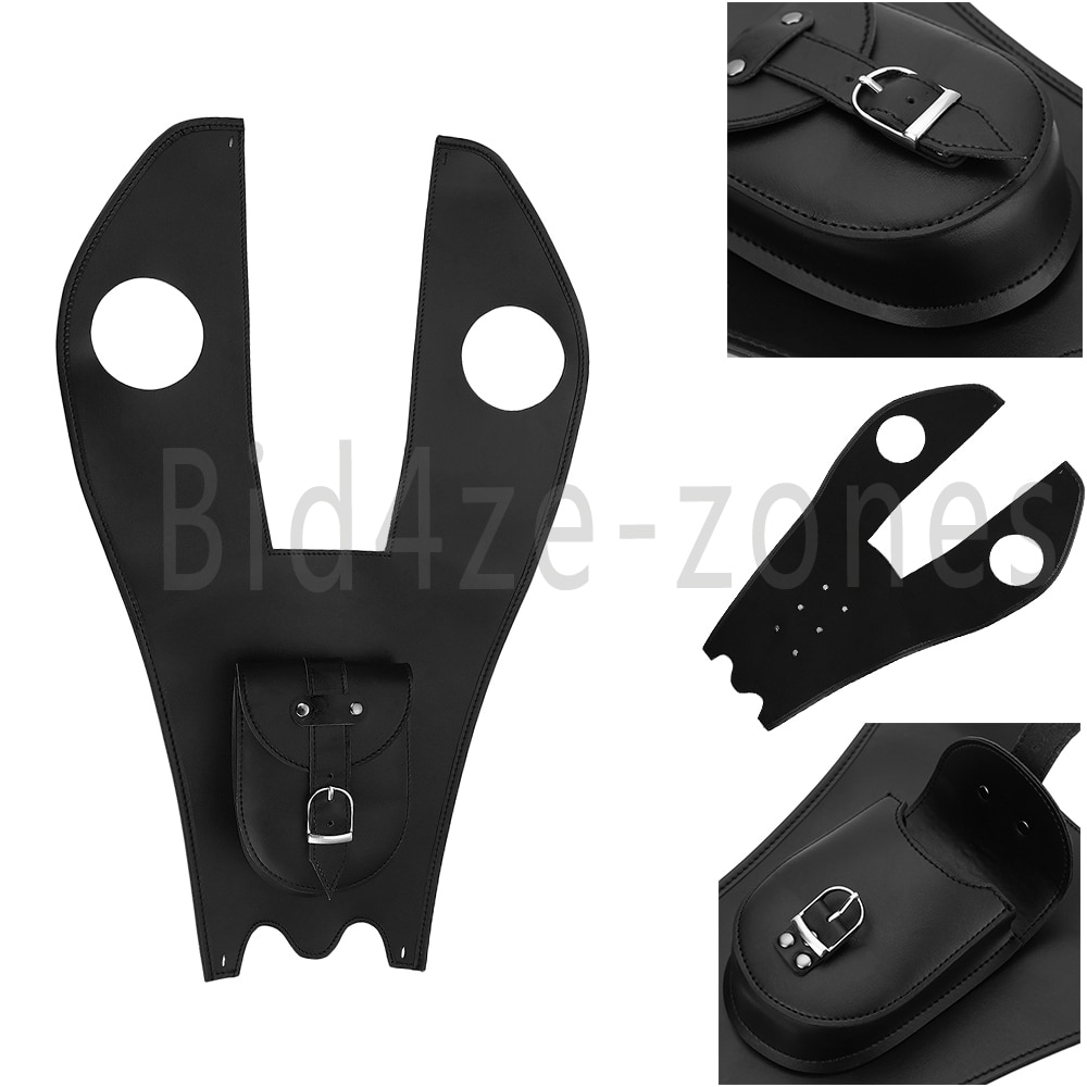 Tank Bag For Harley Softail Fatboy Heritage Deluxe Leather Tank Cover Panel Pad Chap Bib Motorcycle Accessories