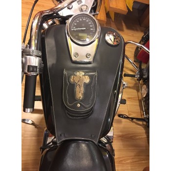 Leather Gas Tank Bag Cover Pad With Pouch For Honda Shadow 750 04-11 C2 C4 RC50
