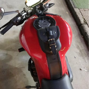 Oil Fuel Tank Bag Motorcycle FOR for Benelli Leoncino 500 BJ500 Motorbike Oil Fuel Tank Bag saddle Bag w/ Bigger Window  Accesso
